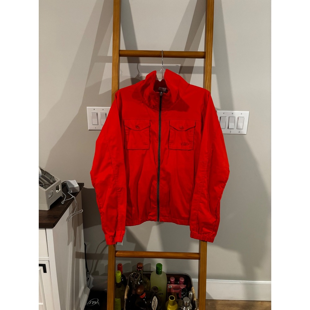 Y2K Nike SB 6.0 Mens Red Full Zip High Neck Utility Jacket Size Large